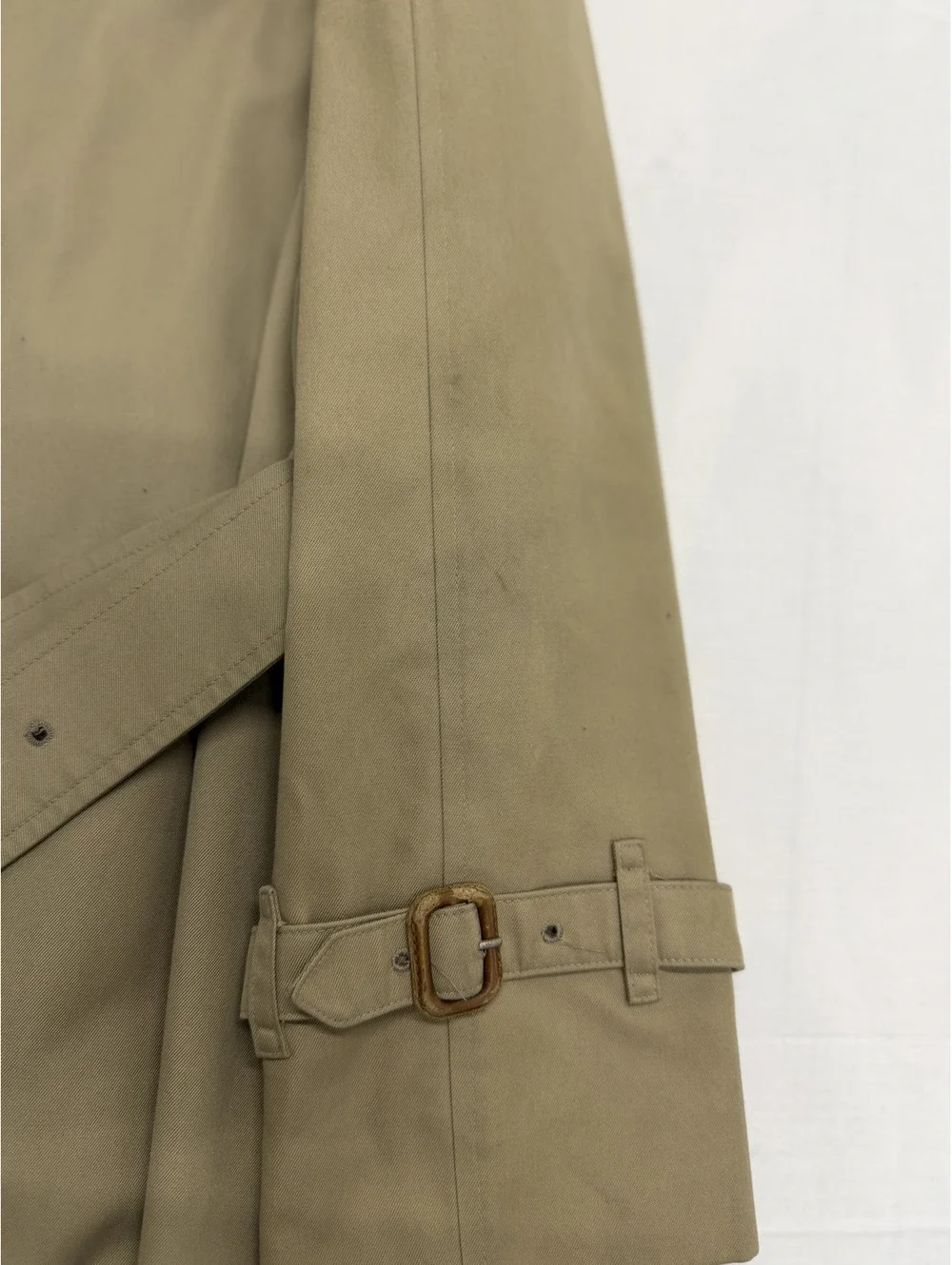 Burberry Classic Khaki Long Trench Coat with Double Breasted Buttons - Picture 12 of 16